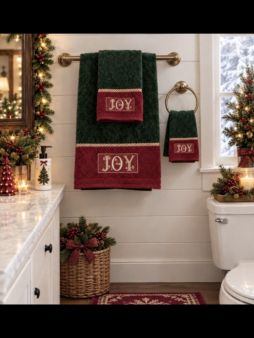 🥳🎈HOST PICK!🎈🥳   🎅 SET OF 3 CHRISTMAS "JOY" TOWELS! 🎅
